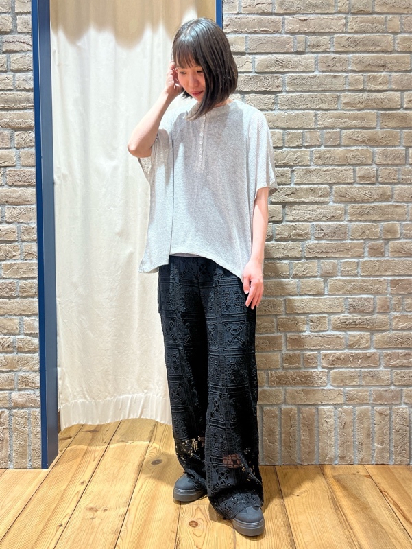 シアーワッフルヘンリーネックルーズプルオーバー – HEART MARKET