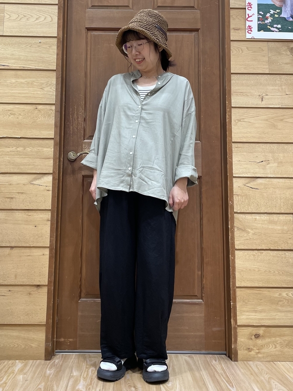 さらっと快適バンドカラー長袖シャツ – HEART MARKET